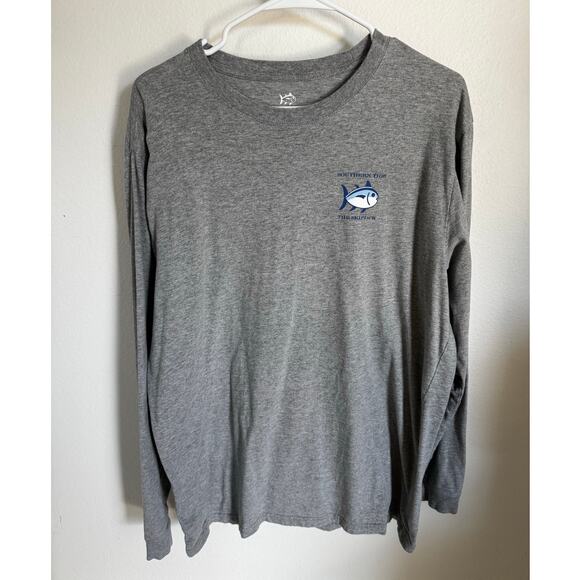 Southern Tide Long Sleeve T-Shirt Gray Size XL 100% Cotton - Picture 2 of 5